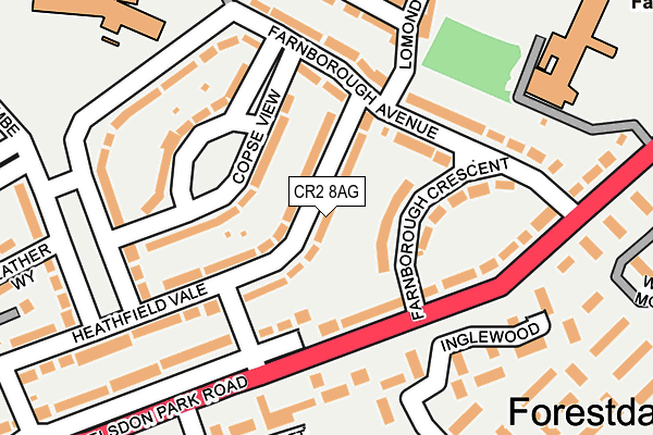 CR2 8AG map - OS OpenMap – Local (Ordnance Survey)
