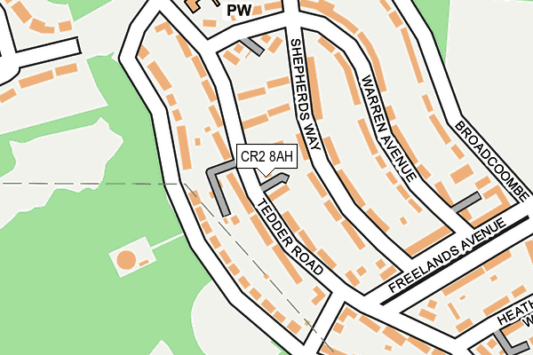 CR2 8AH map - OS OpenMap – Local (Ordnance Survey)