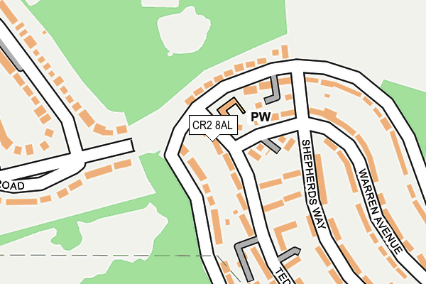 CR2 8AL map - OS OpenMap – Local (Ordnance Survey)