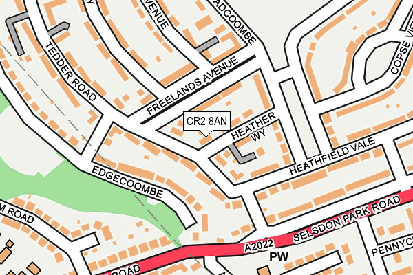 CR2 8AN map - OS OpenMap – Local (Ordnance Survey)