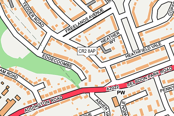 CR2 8AP map - OS OpenMap – Local (Ordnance Survey)