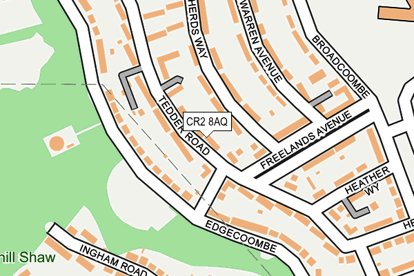 CR2 8AQ map - OS OpenMap – Local (Ordnance Survey)