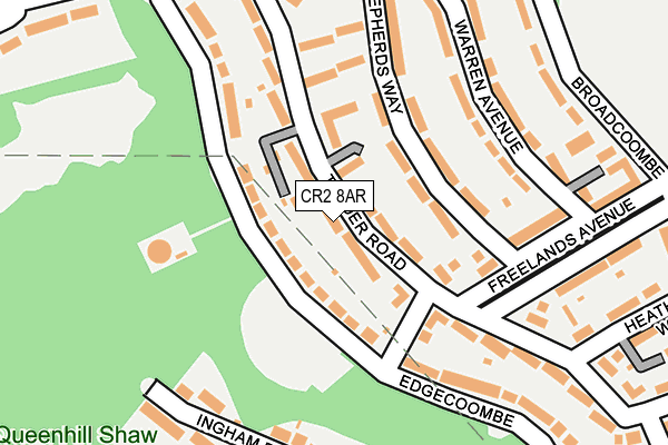 CR2 8AR map - OS OpenMap – Local (Ordnance Survey)
