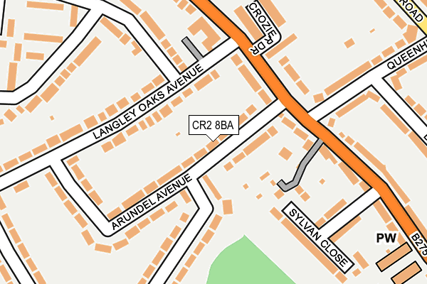 CR2 8BA map - OS OpenMap – Local (Ordnance Survey)
