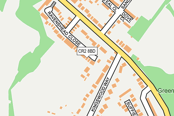 CR2 8BD map - OS OpenMap – Local (Ordnance Survey)