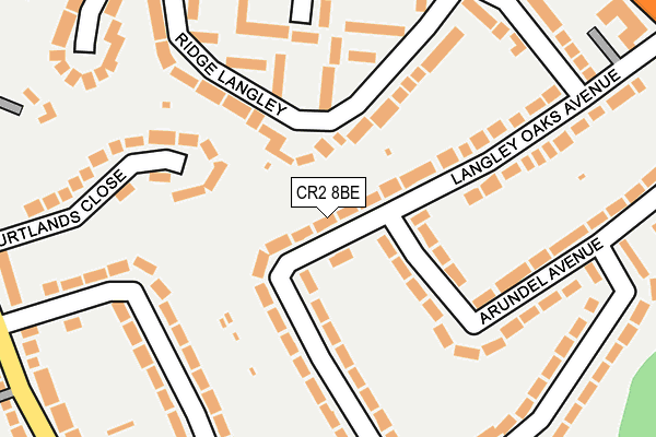 CR2 8BE map - OS OpenMap – Local (Ordnance Survey)