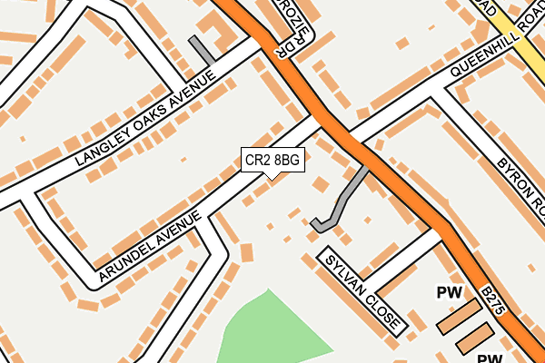 CR2 8BG map - OS OpenMap – Local (Ordnance Survey)