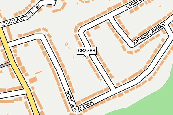 CR2 8BH map - OS OpenMap – Local (Ordnance Survey)