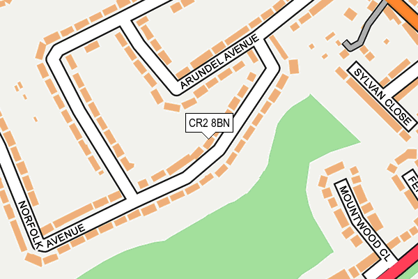 CR2 8BN map - OS OpenMap – Local (Ordnance Survey)