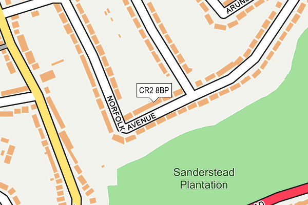 CR2 8BP map - OS OpenMap – Local (Ordnance Survey)