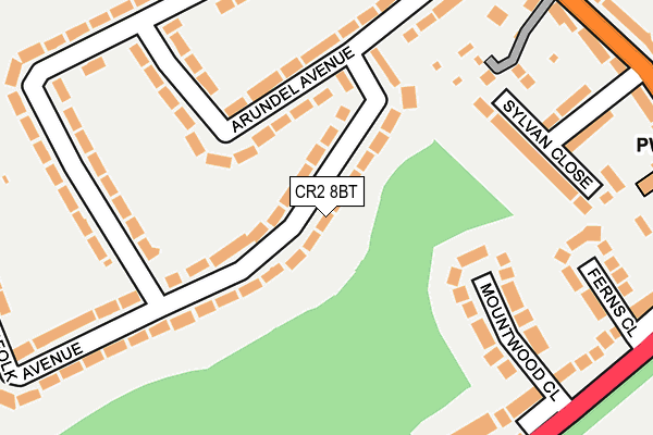 CR2 8BT map - OS OpenMap – Local (Ordnance Survey)