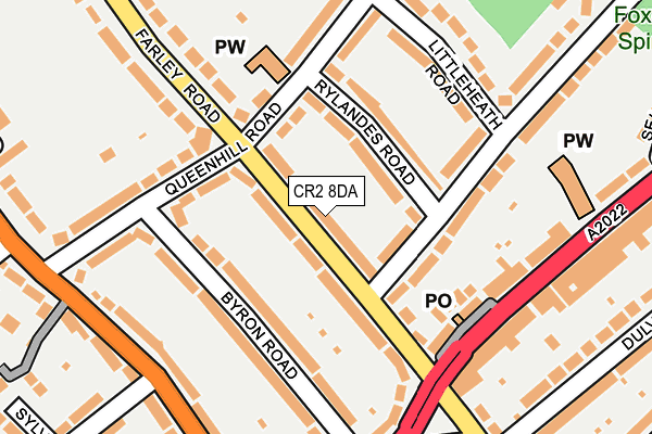 CR2 8DA map - OS OpenMap – Local (Ordnance Survey)