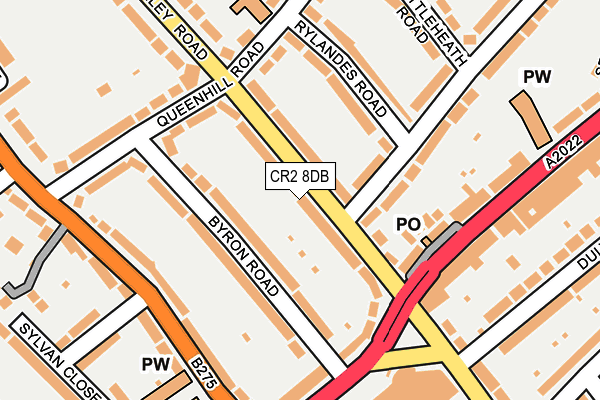 CR2 8DB map - OS OpenMap – Local (Ordnance Survey)