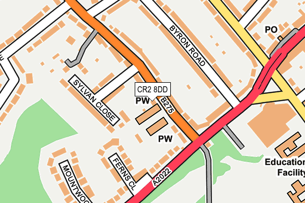 CR2 8DD map - OS OpenMap – Local (Ordnance Survey)