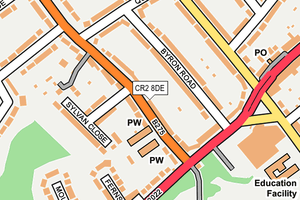 CR2 8DE map - OS OpenMap – Local (Ordnance Survey)