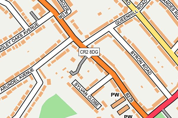 CR2 8DG map - OS OpenMap – Local (Ordnance Survey)