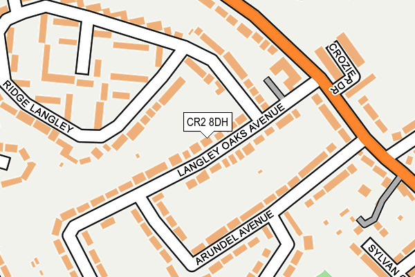 CR2 8DH map - OS OpenMap – Local (Ordnance Survey)