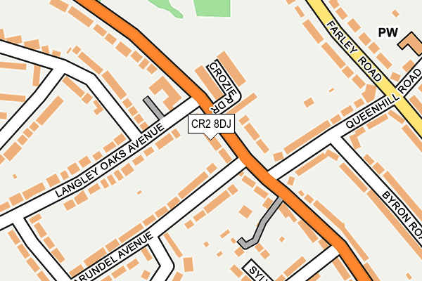 CR2 8DJ map - OS OpenMap – Local (Ordnance Survey)