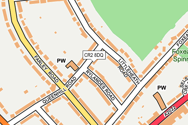 CR2 8DQ map - OS OpenMap – Local (Ordnance Survey)
