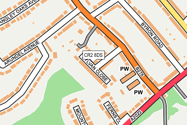 CR2 8DS map - OS OpenMap – Local (Ordnance Survey)