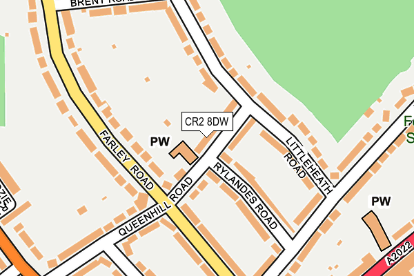 CR2 8DW map - OS OpenMap – Local (Ordnance Survey)