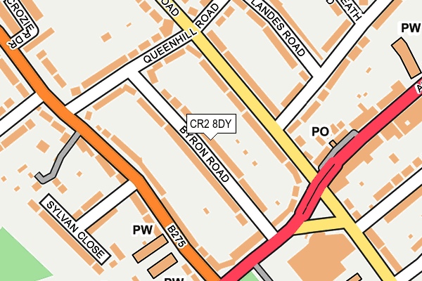CR2 8DY map - OS OpenMap – Local (Ordnance Survey)