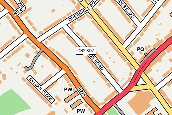 CR2 8DZ map - OS OpenMap – Local (Ordnance Survey)