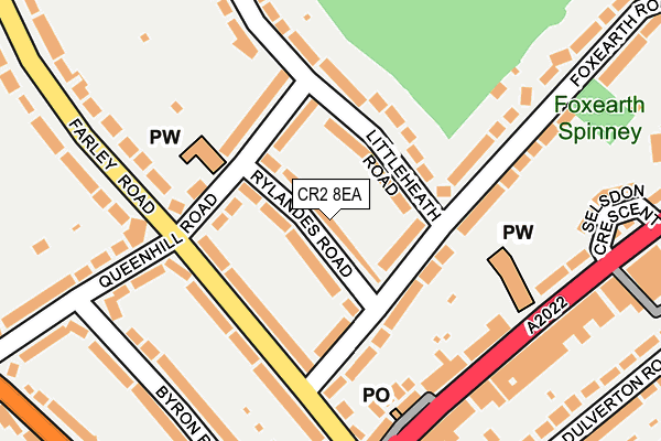 CR2 8EA map - OS OpenMap – Local (Ordnance Survey)