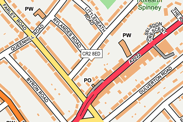 CR2 8ED map - OS OpenMap – Local (Ordnance Survey)