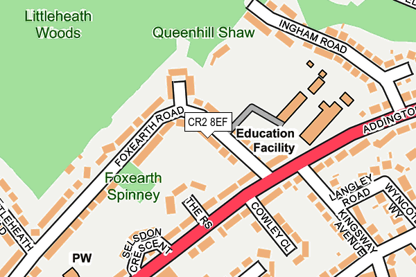 CR2 8EF map - OS OpenMap – Local (Ordnance Survey)