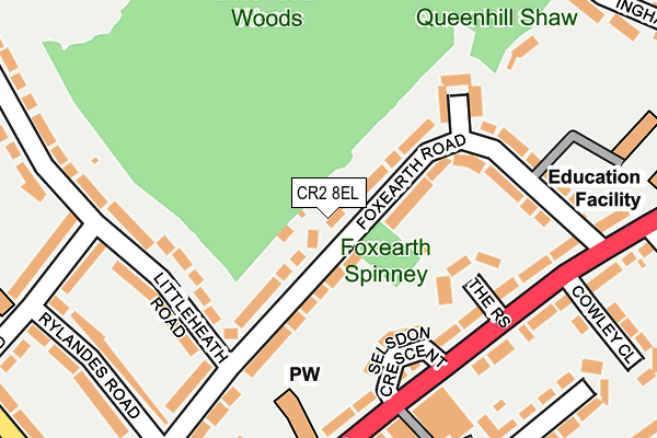 CR2 8EL map - OS OpenMap – Local (Ordnance Survey)