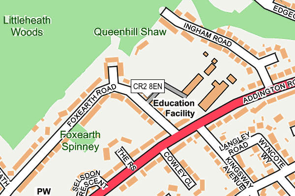 CR2 8EN map - OS OpenMap – Local (Ordnance Survey)