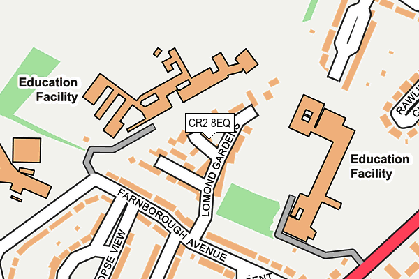 CR2 8EQ map - OS OpenMap – Local (Ordnance Survey)