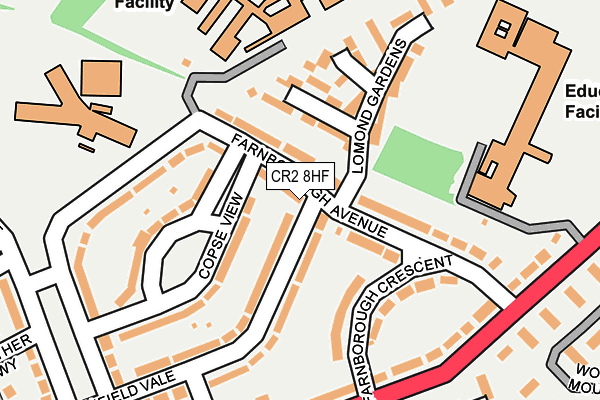 CR2 8HF map - OS OpenMap – Local (Ordnance Survey)