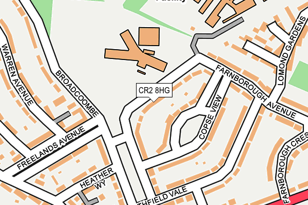 CR2 8HG map - OS OpenMap – Local (Ordnance Survey)