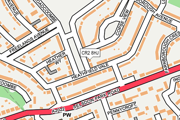 CR2 8HJ map - OS OpenMap – Local (Ordnance Survey)