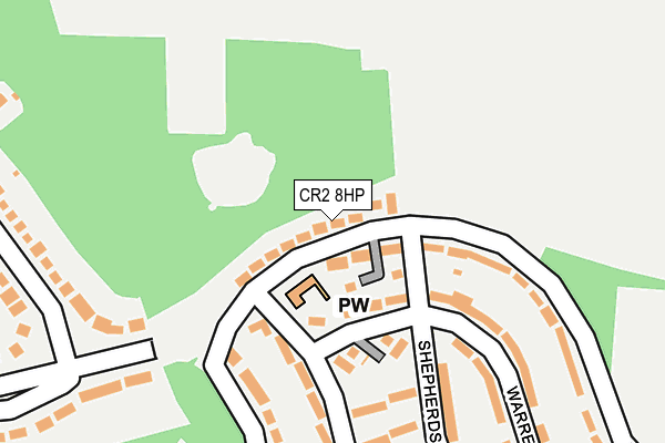 CR2 8HP map - OS OpenMap – Local (Ordnance Survey)