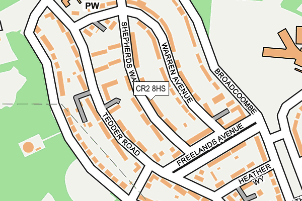 CR2 8HS map - OS OpenMap – Local (Ordnance Survey)