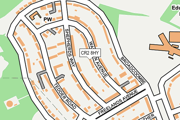 CR2 8HY map - OS OpenMap – Local (Ordnance Survey)