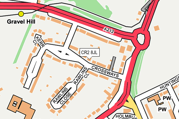 CR2 8JL map - OS OpenMap – Local (Ordnance Survey)