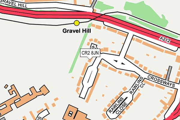 CR2 8JN map - OS OpenMap – Local (Ordnance Survey)