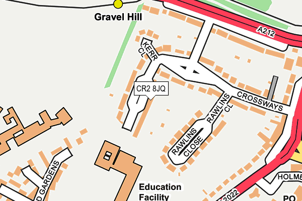 CR2 8JQ map - OS OpenMap – Local (Ordnance Survey)