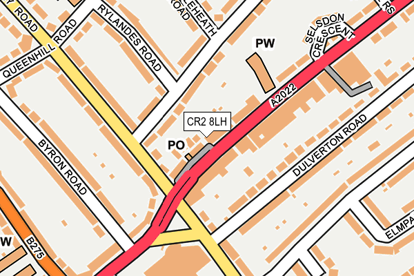 CR2 8LH map - OS OpenMap – Local (Ordnance Survey)