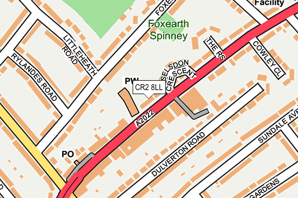 CR2 8LL map - OS OpenMap – Local (Ordnance Survey)