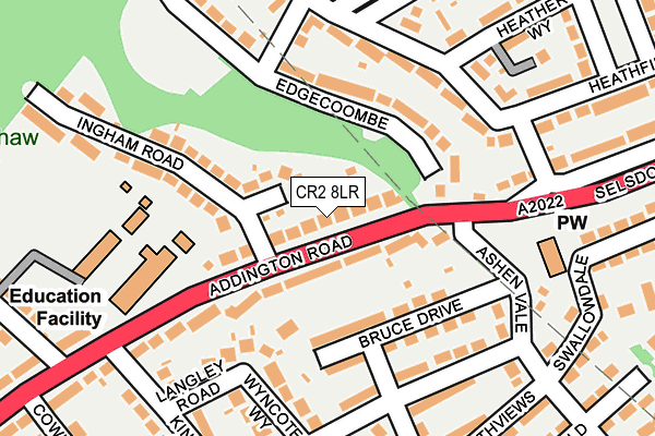 CR2 8LR map - OS OpenMap – Local (Ordnance Survey)