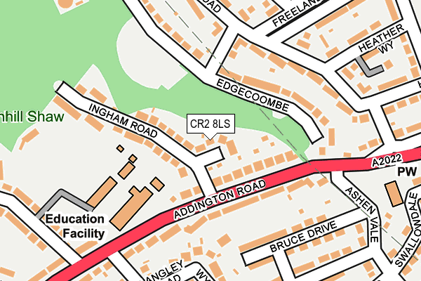 CR2 8LS map - OS OpenMap – Local (Ordnance Survey)