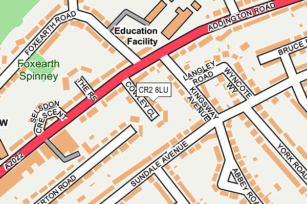 CR2 8LU map - OS OpenMap – Local (Ordnance Survey)