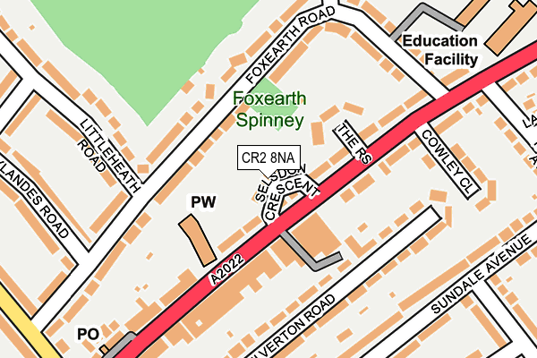 CR2 8NA map - OS OpenMap – Local (Ordnance Survey)