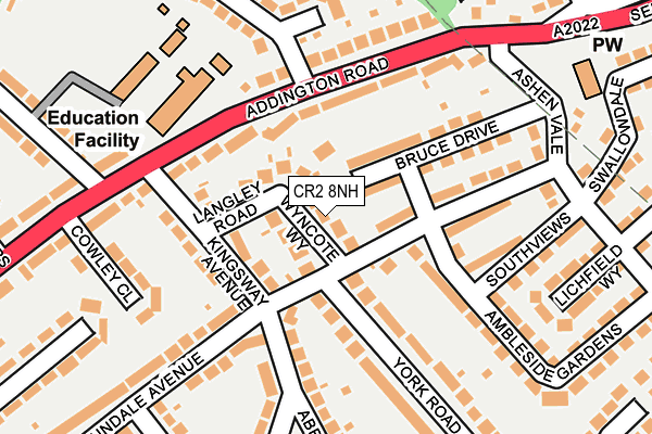 CR2 8NH map - OS OpenMap – Local (Ordnance Survey)