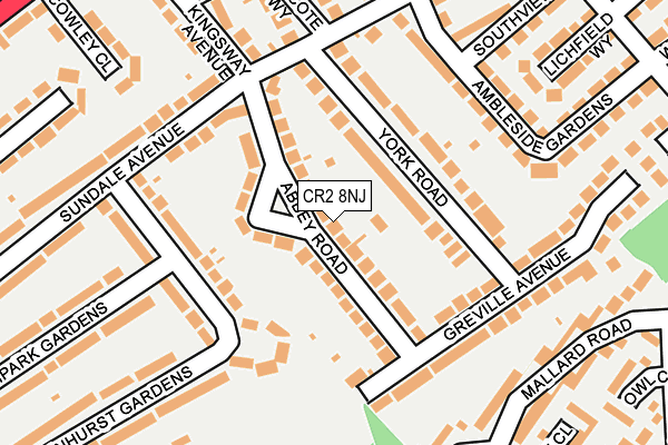 CR2 8NJ map - OS OpenMap – Local (Ordnance Survey)